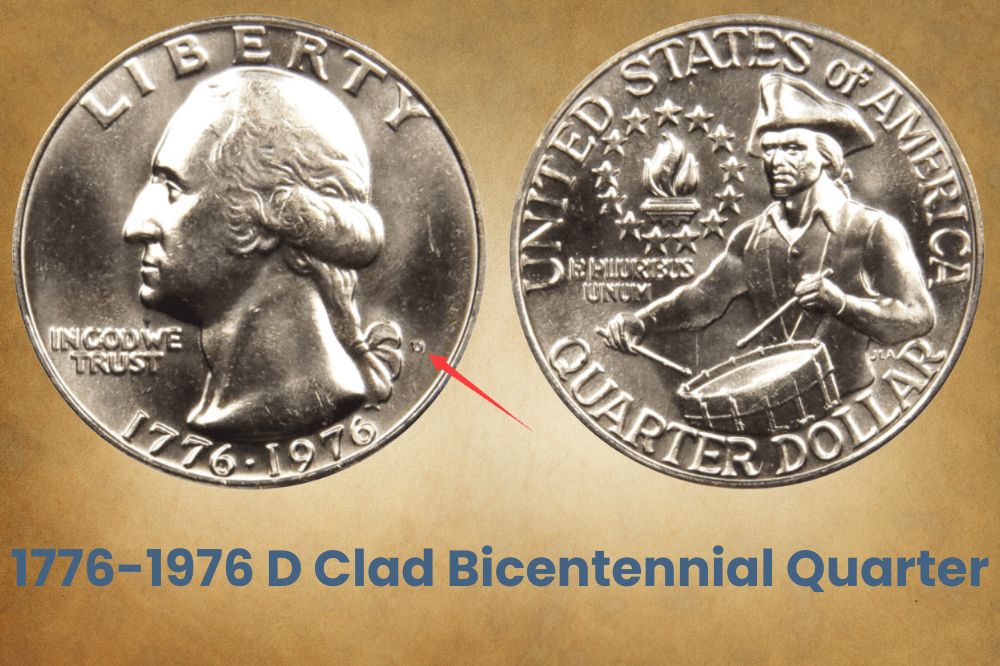 1776-1976 D Clad Bicentennial Quarter