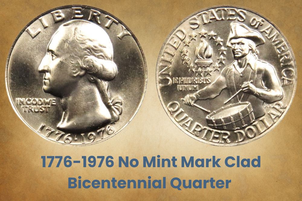 1776-1976 No Mint Mark Clad Bicentennial Quarter 