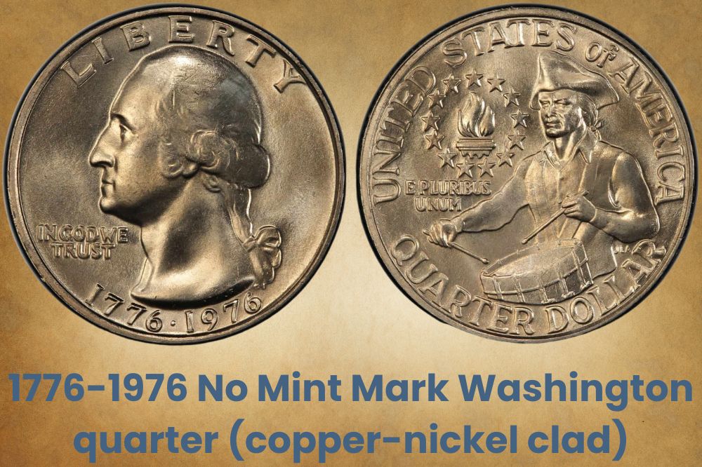 1776-1976 No Mint Mark Washington quarter (copper-nickel clad)