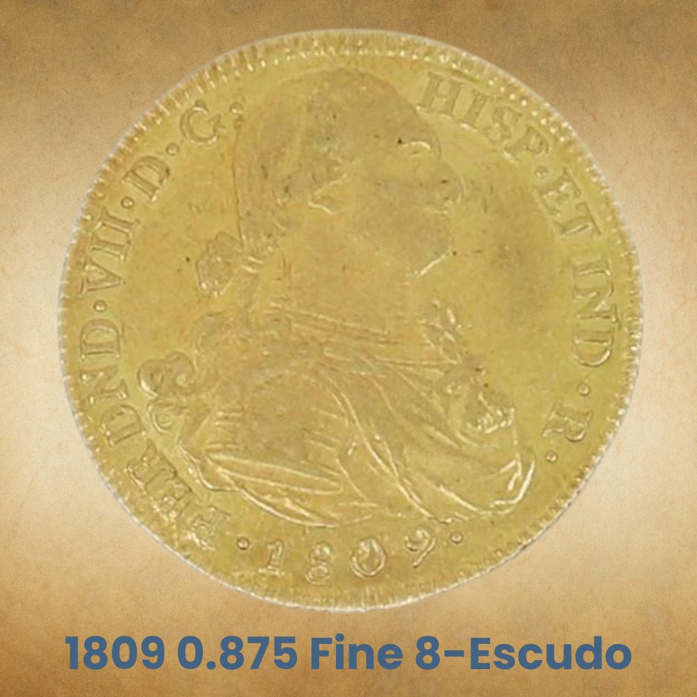 1809 0.875 Fine 8-Escudo
