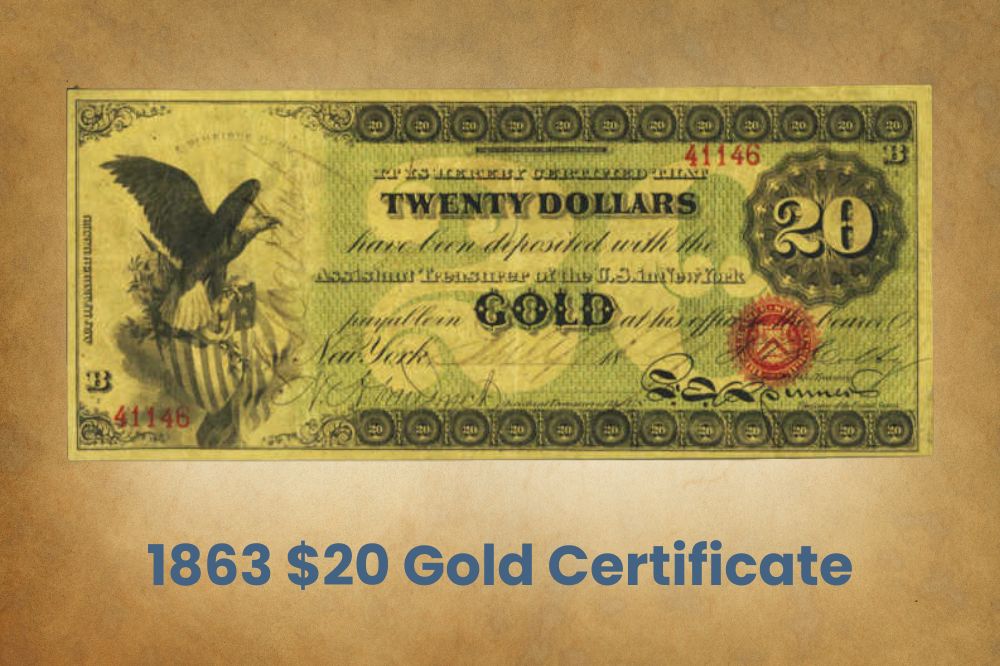 1863 $20 Gold Certificate