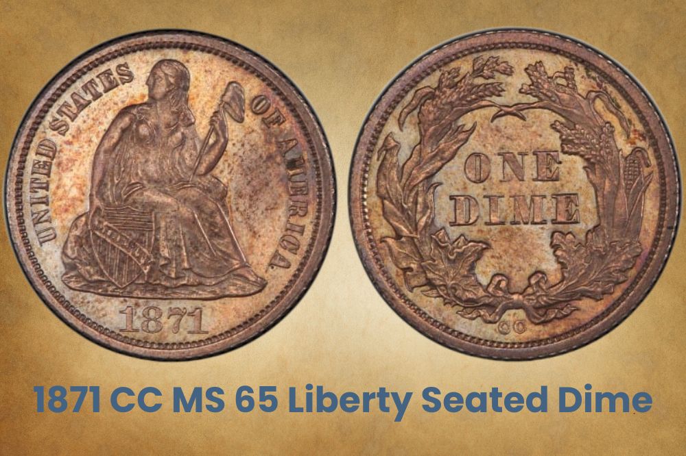 1871 CC MS 65 Liberty Seated Dime
