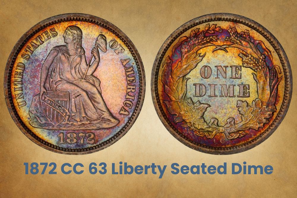 1872 CC 63 Liberty Seated Dime