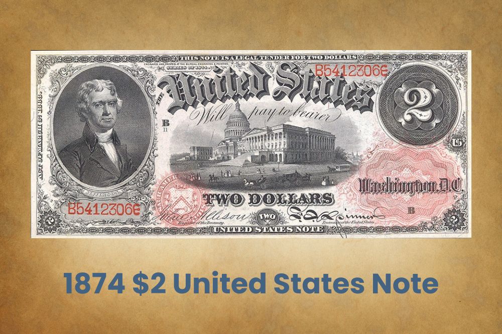 1874 $2 United States Note