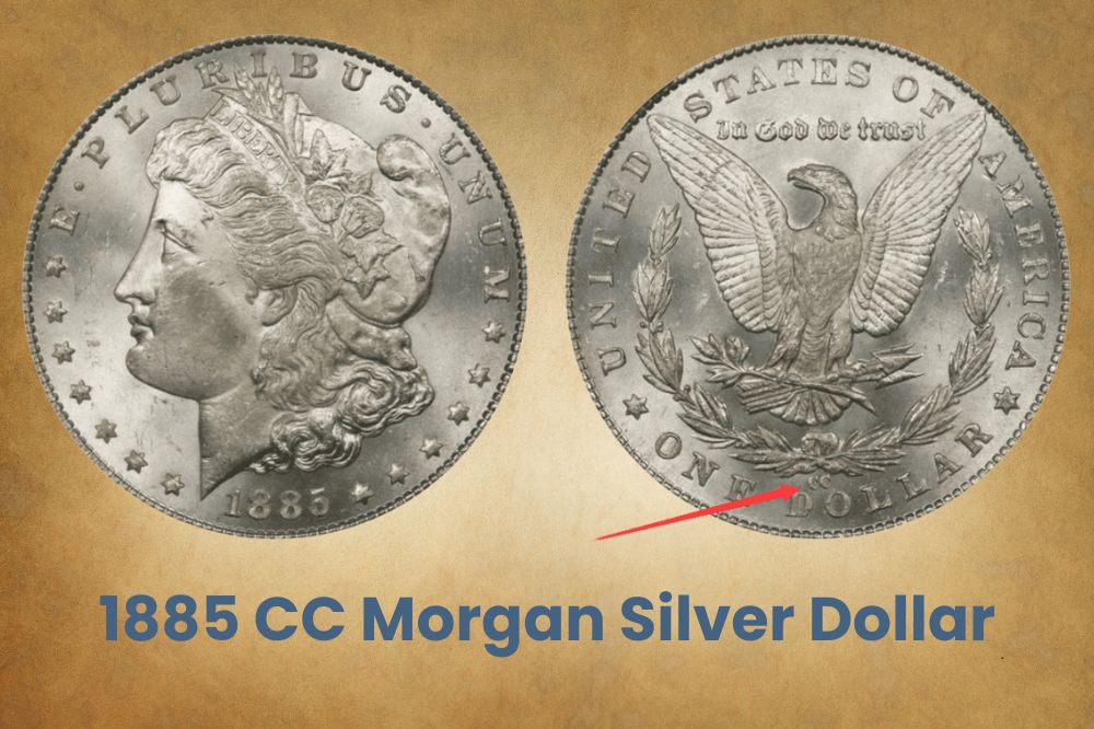 1885 CC Morgan silver dollar