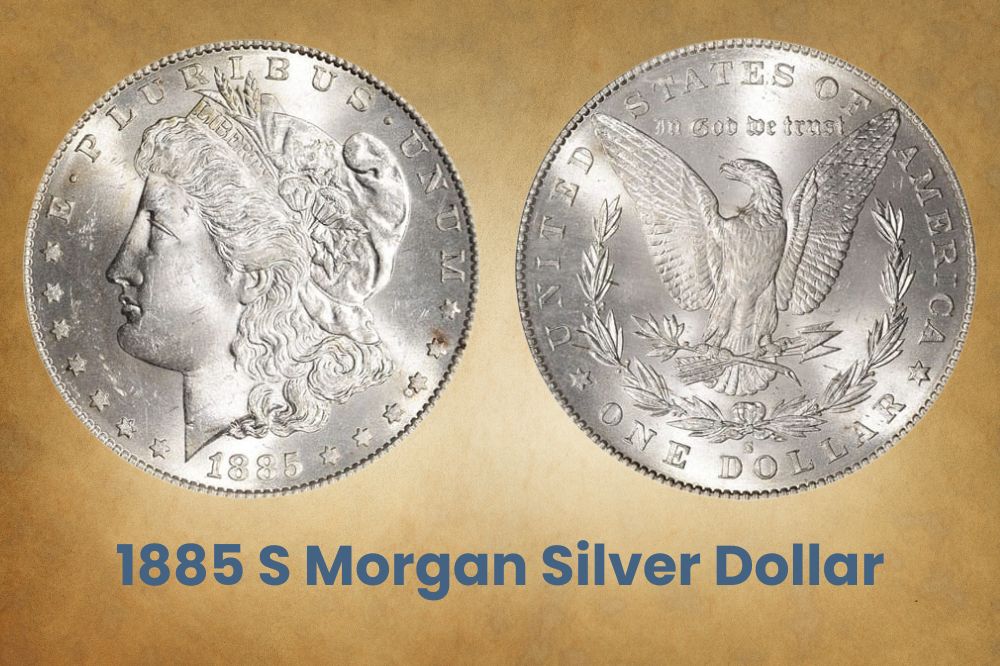 1885 S Morgan silver dollar