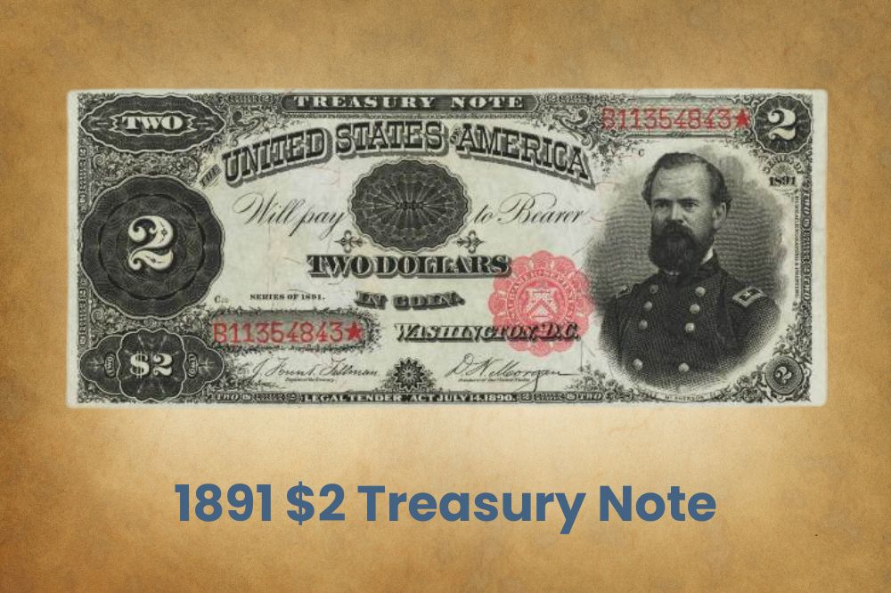 1891 $2 Treasury Note