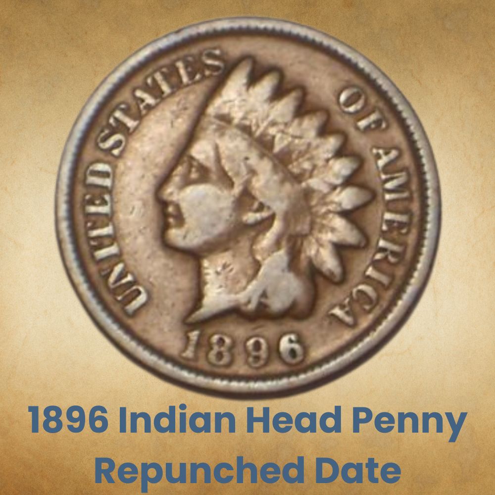 1896 Indian Head Penny Repunched Date