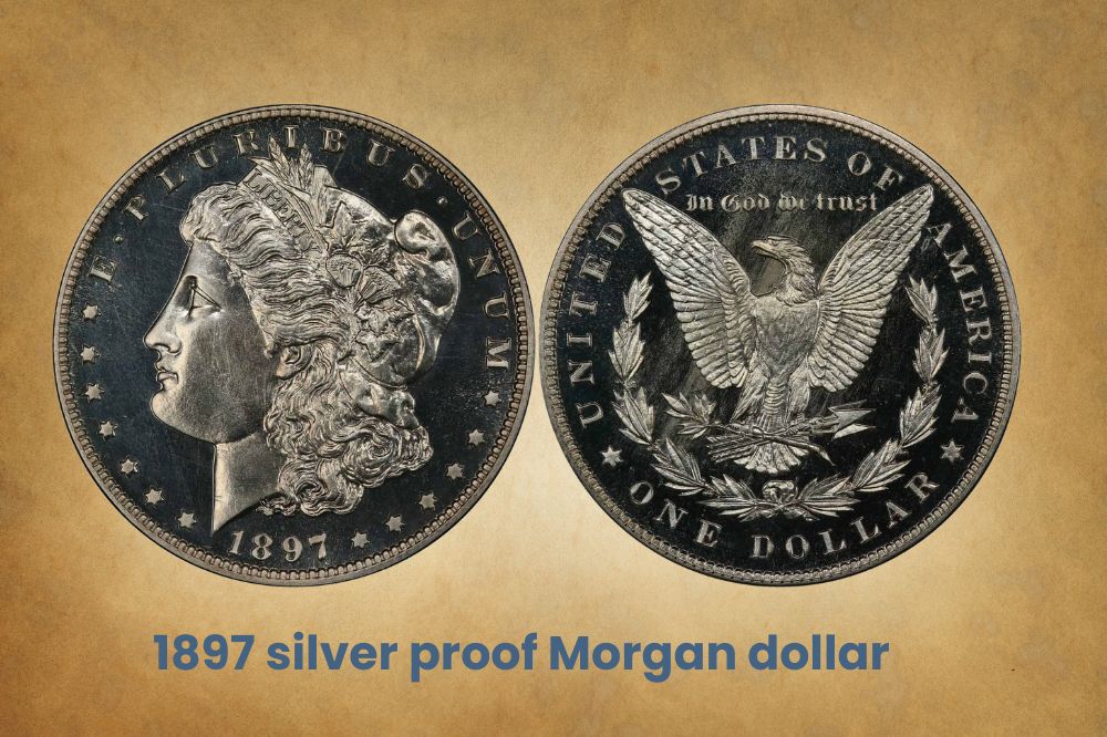 1897 silver proof Morgan dollar