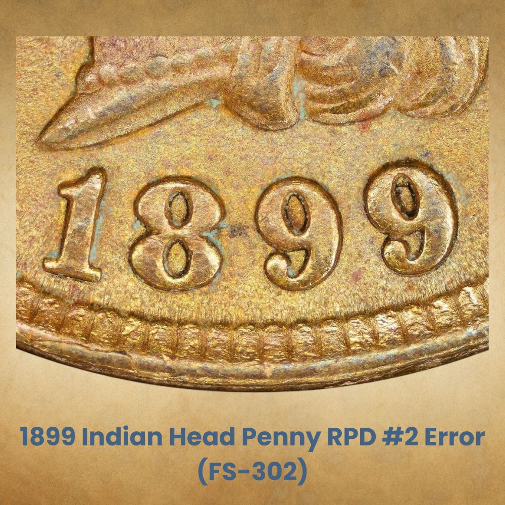 1899 Indian Head Penny RPD #2 Error (FS-302)