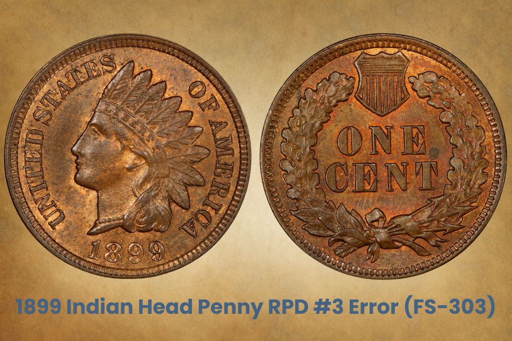1899 Indian Head Penny RPD #3 Error (FS-303)