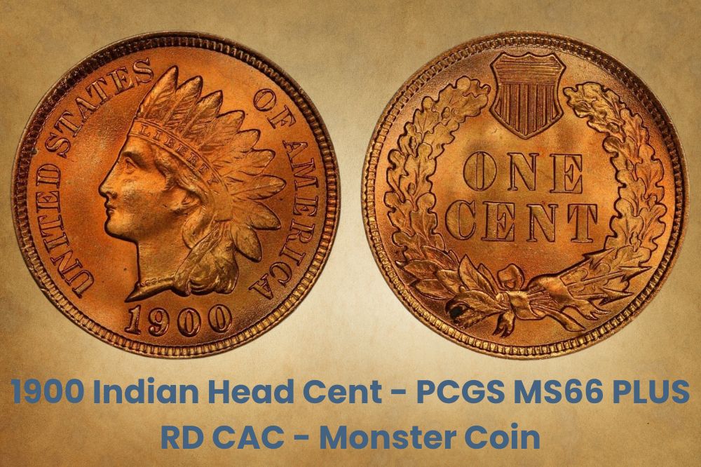 1900 Indian Head Cent - PCGS MS66 PLUS RD CAC - Monster Coin