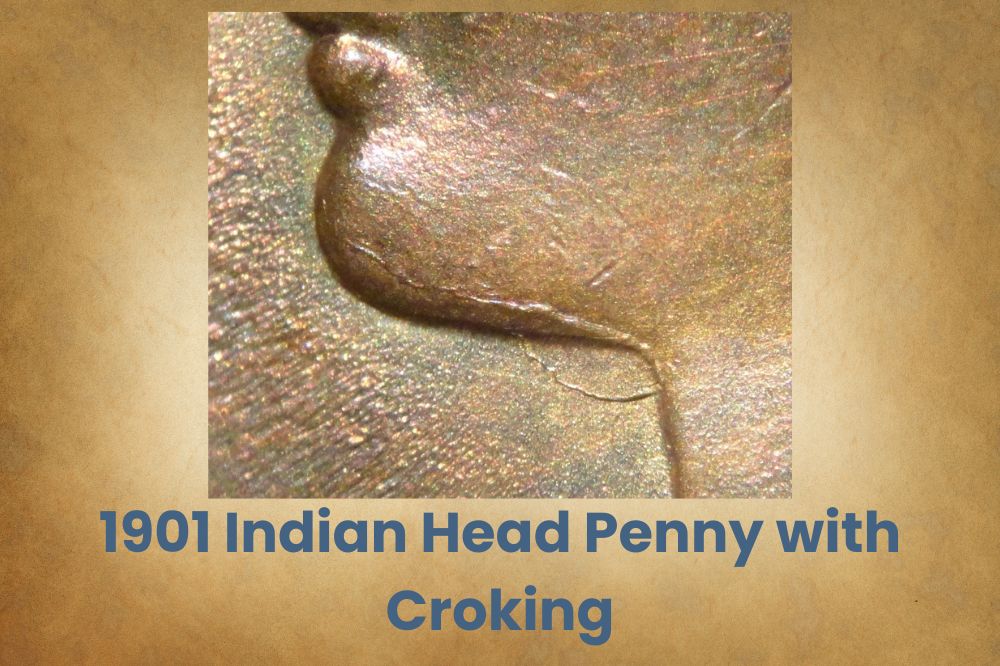 1901 Indian Head Penny with Croking