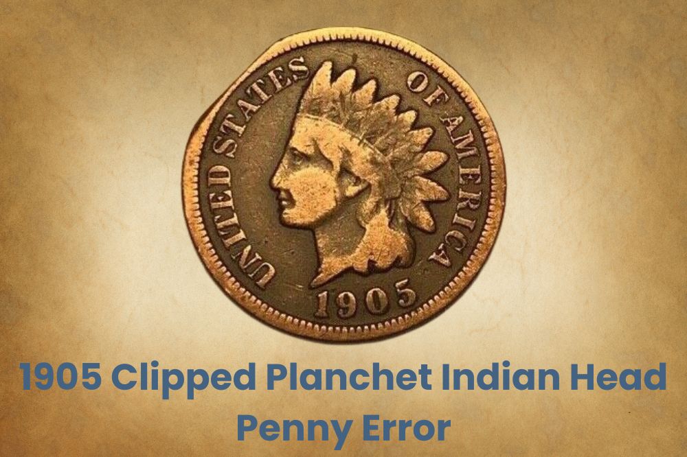 1905 Clipped Planchet Indian Head Penny Error