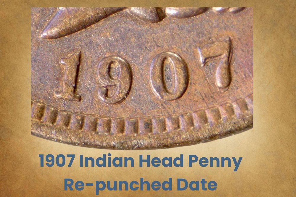 1907 Indian Head Penny Re-punched Date