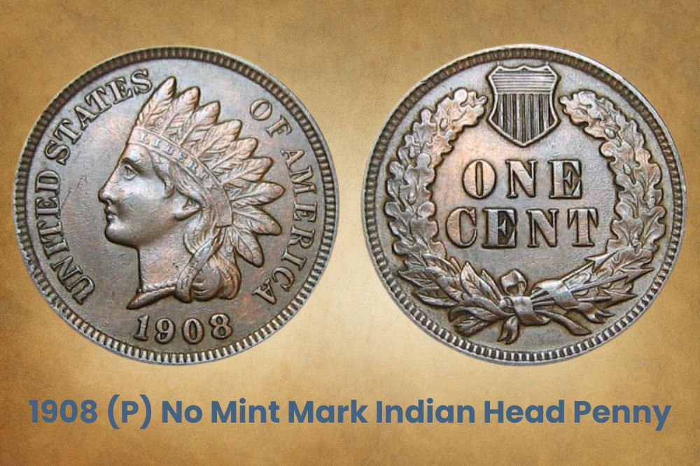 1908 (P) No Mint Mark Indian Head Penny
