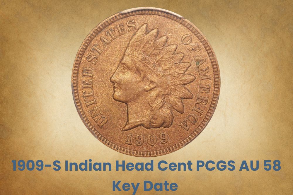 1909-S Indian Head Cent PCGS AU 58 Key Date 