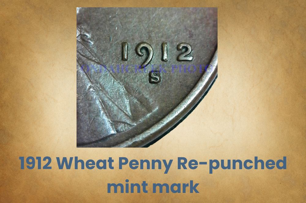 1912 Wheat Penny Re-punched mint mark