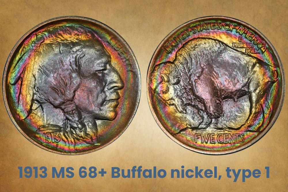 1913 MS 68+ Buffalo nickel, type 1