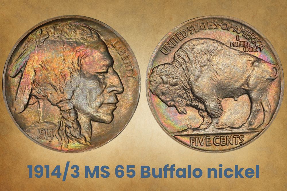 1914/3 MS 65 Buffalo nickel