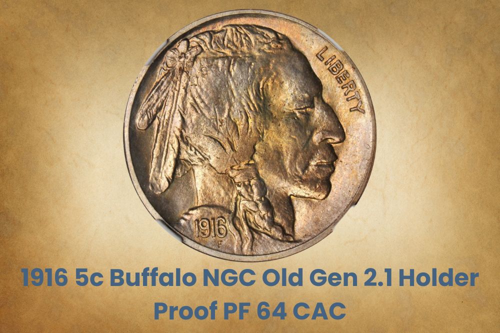 1916 5c Buffalo NGC Old Gen 2.1 Holder Proof PF 64 CAC