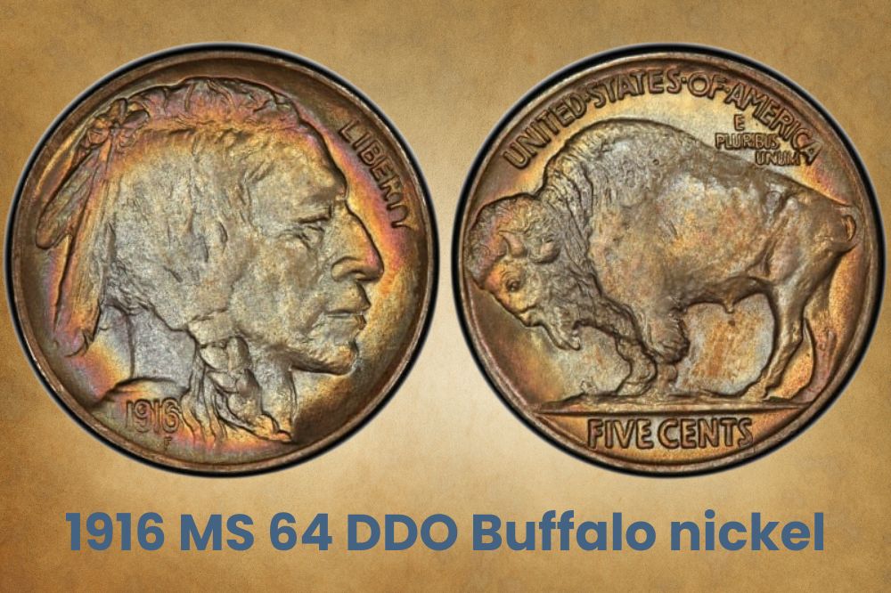 1916 MS 64 DDO Buffalo nickel