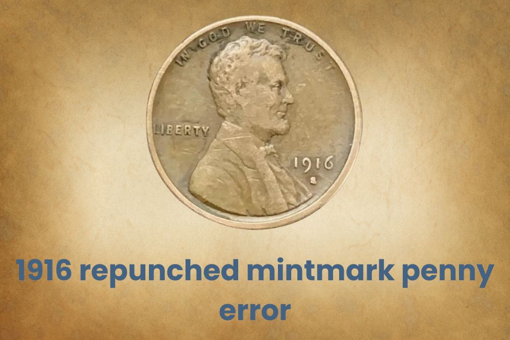 1916 repunched mintmark penny error