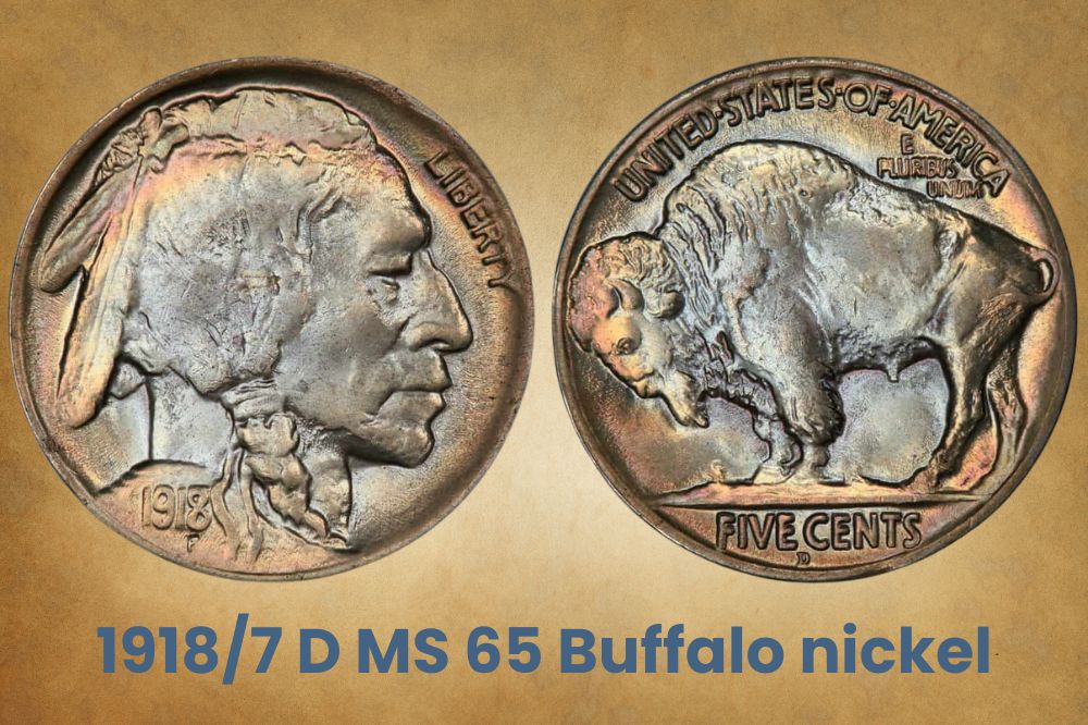 1918/7 D MS 65 Buffalo nickel