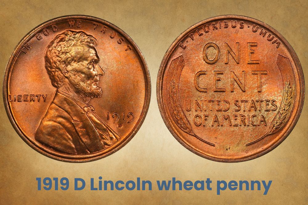 1919 D Lincoln wheat penny