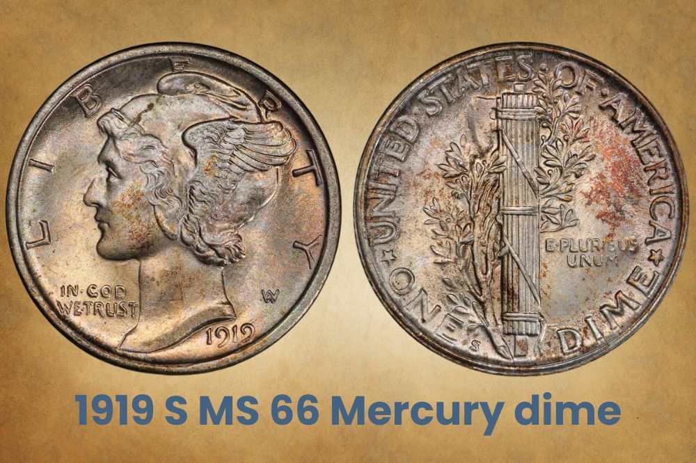1919 S MS 66 Mercury dime