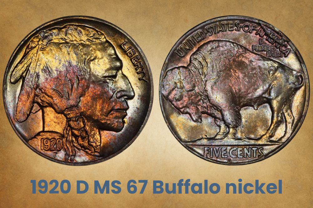 1920 D MS 67 Buffalo nickel