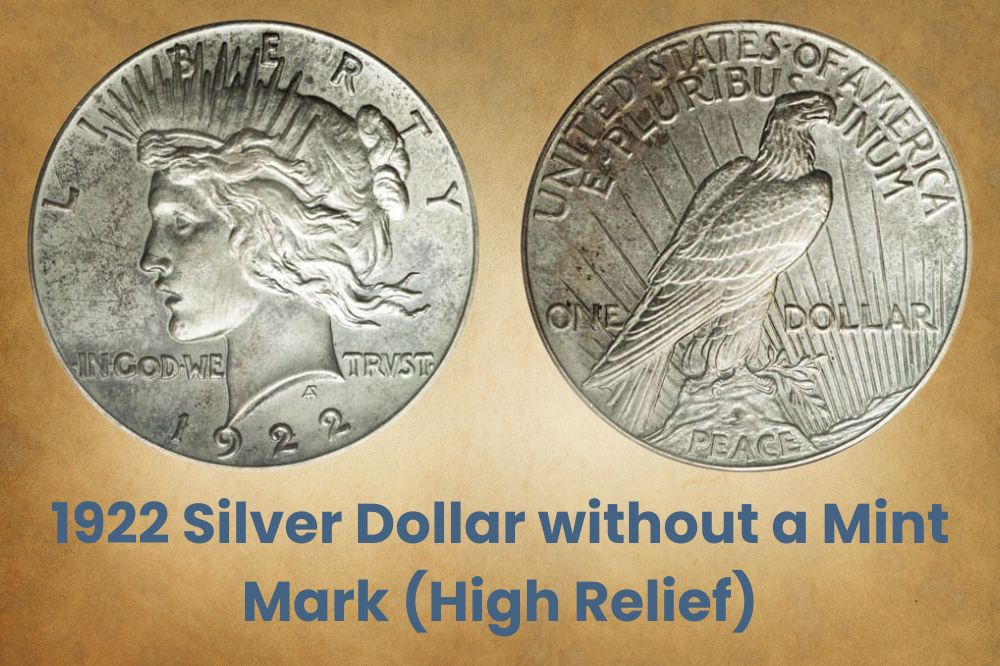 1922 Silver Dollar without a Mint Mark (High Relief)