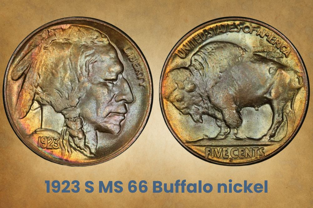 1923 S MS 66 Buffalo nickel