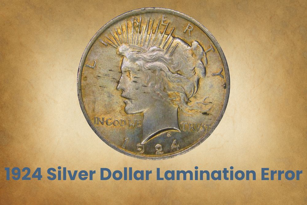 1924 Silver Dollar Lamination Error