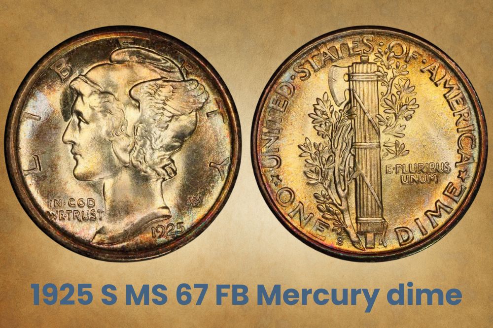 1925 S MS 67 FB Mercury dime