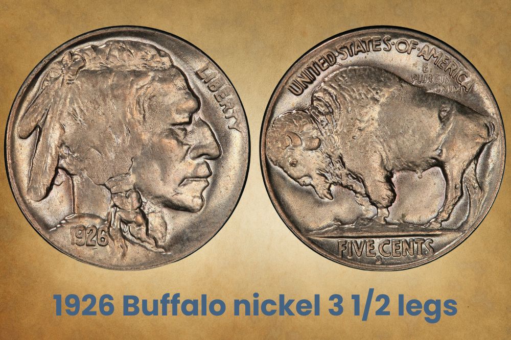 1926 Buffalo nickel 3 1/2 legs