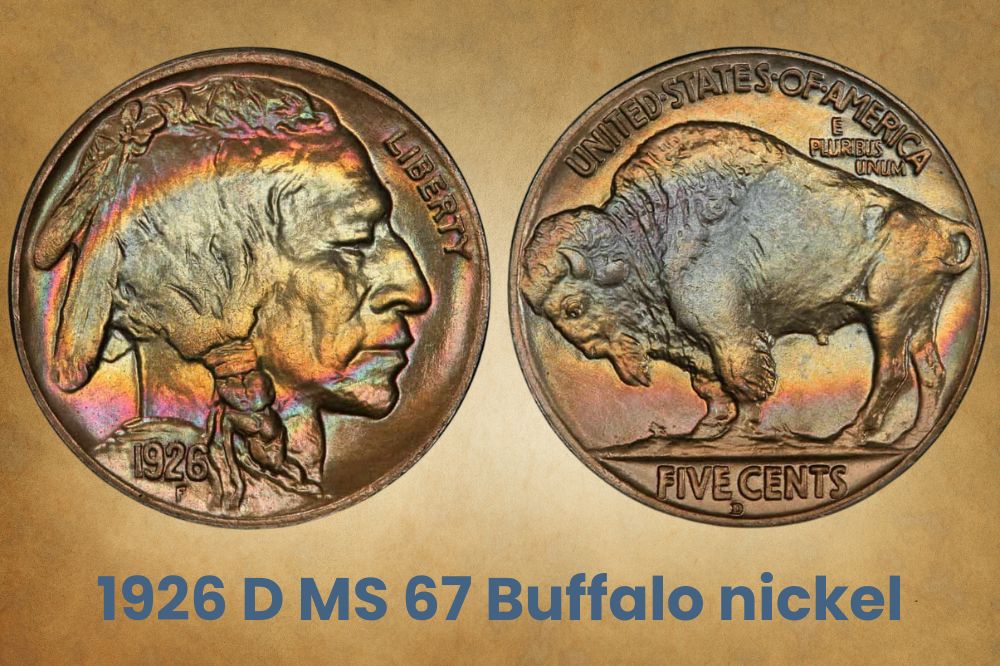 1926 D MS 67 Buffalo nickel