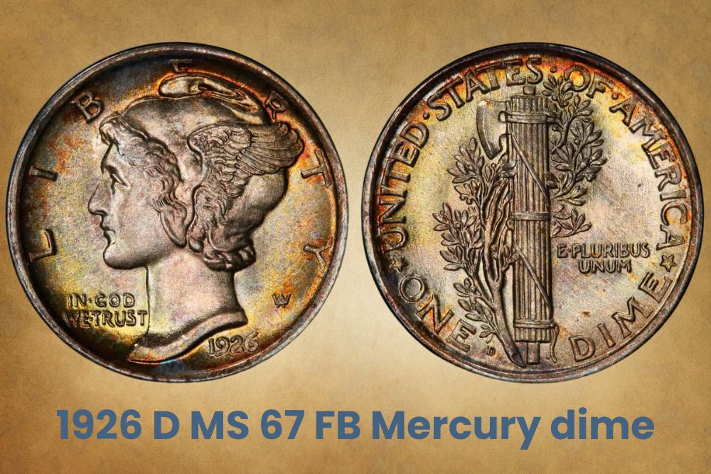 1926 D MS 67 FB Mercury dime
