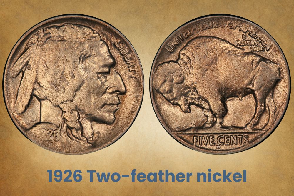 1926 Two-feather nickel