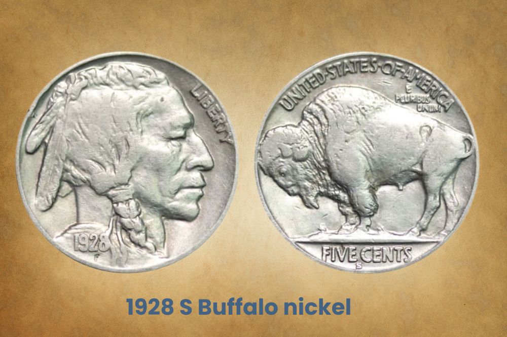1928 S Buffalo nickel