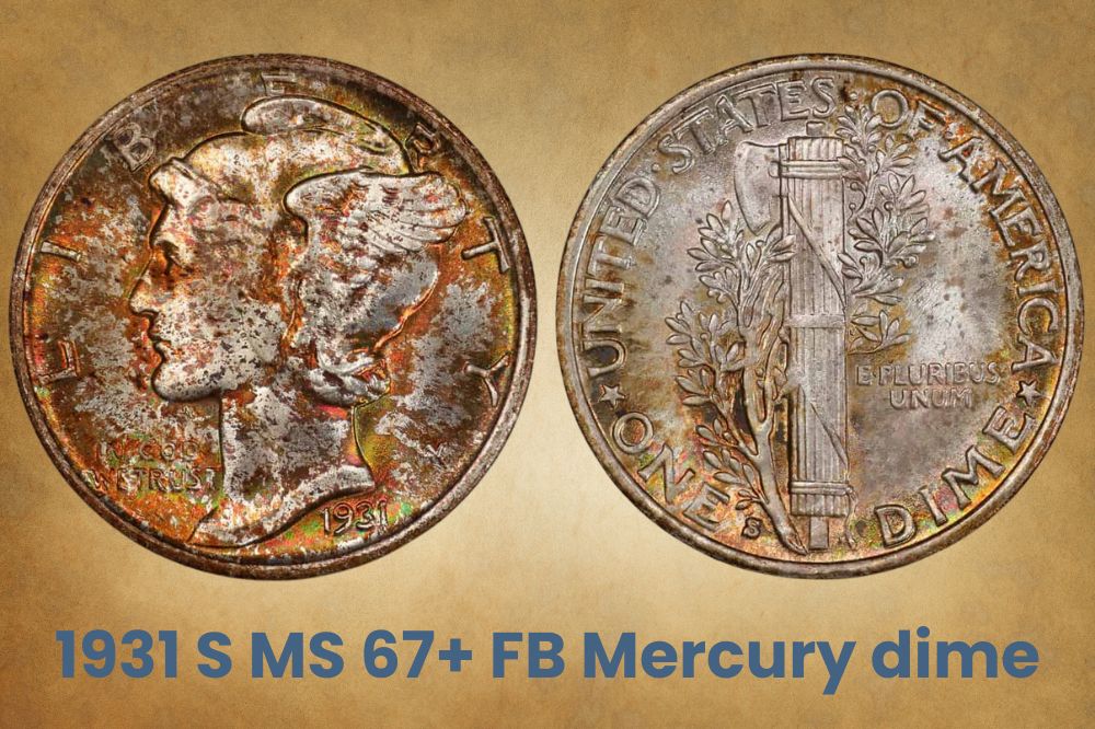 1931 S MS 67+ FB Mercury dime