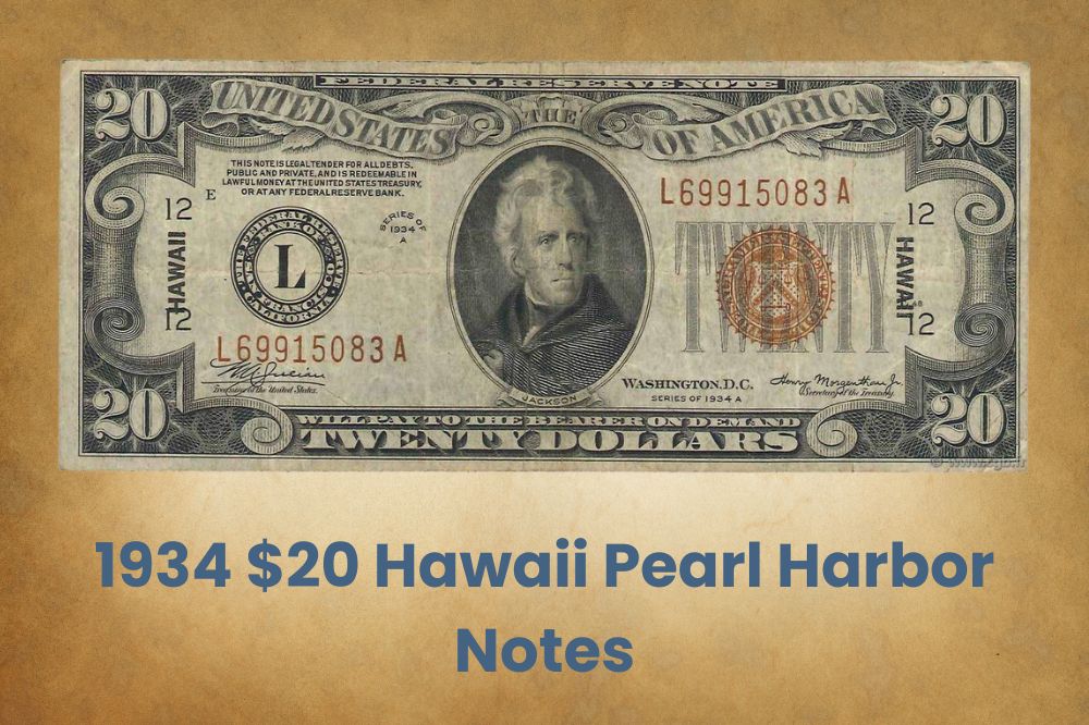 1934 $20 Hawaii Pearl Harbor Notes