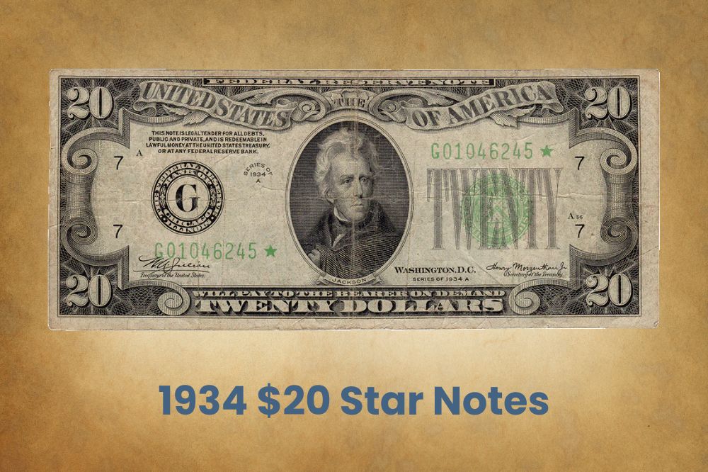 1934 $20 Star Notes