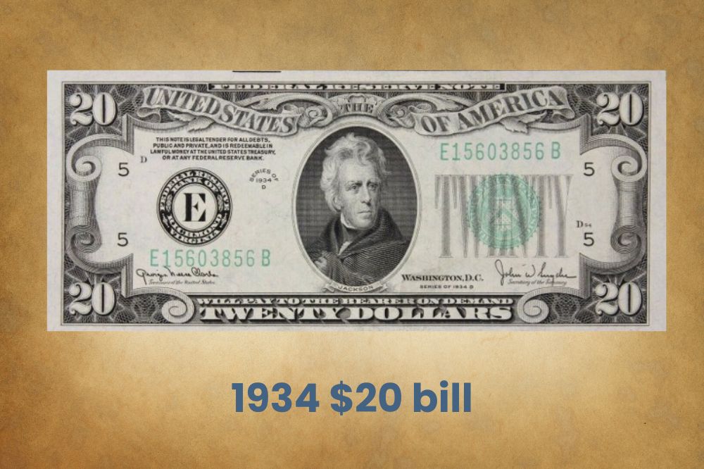 1934 $20 bill