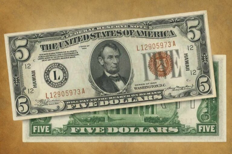 1934 $5 Bill Value (Rare Errors, “A”, “B”, “C” and “D” Series)