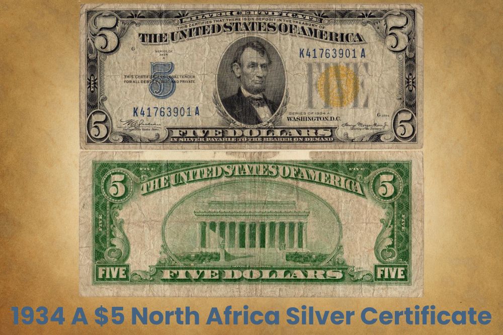 1934 A $5 North Africa Silver Certificate