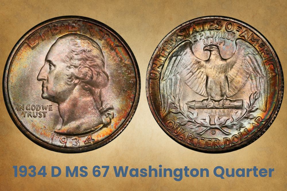 1934 D MS 67 Washington Quarter