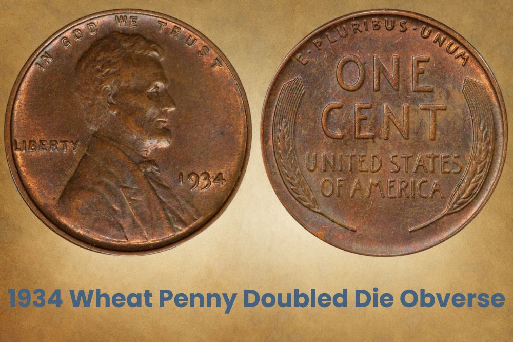 1934 Wheat Penny Doubled Die Obverse