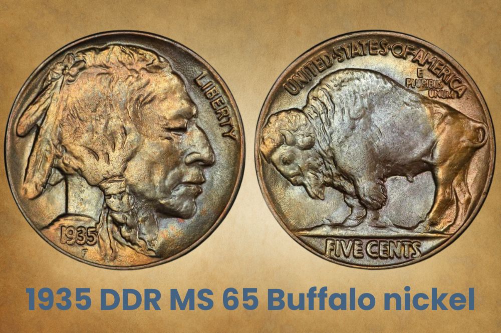 1935 DDR MS 65 Buffalo nickel