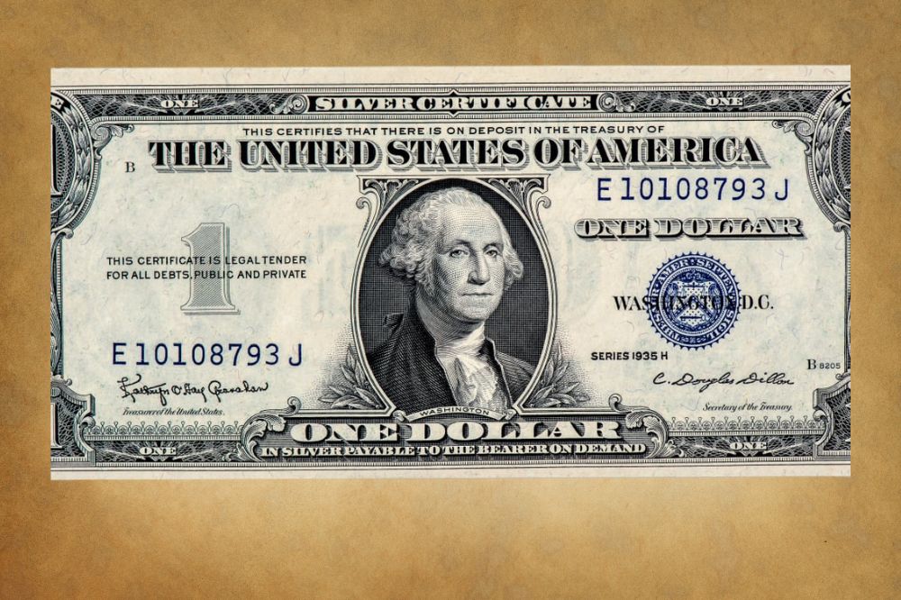 1935D $1 Silver Certificate Wide Design One Dollar Currency Paper Money  1935 D